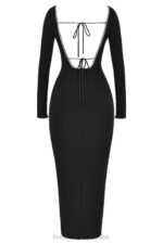 House of CB Sukienka maxi Rosa z czarnymi kryształkami Elegancja na każdą okazję - Image 7