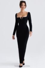 House of CB Sukienka maxi Rosa z czarnymi kryształkami Elegancja na każdą okazję - Image 9