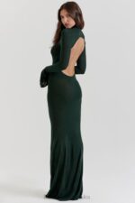 House of CB Sukienka maxi Sancha Forest Zielona Moda Damska