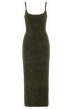 House of CB Sukienka maxi z dzianiny khaki stylowa elegancja - Image 12