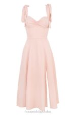 House of CB Sukienka midi Alicia pudrowy róż modna elegancka odzież - Image 10