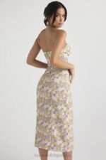 House of CB Sukienka midi Charlotte Piwonowy Print Elegancja na Każdą Okazję - Image 18