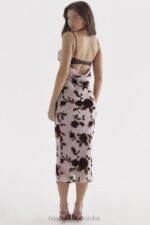 House of CB sukienka midi lazurowy róż w stylu eleganckim - Image 17