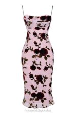 House of CB sukienka midi lazurowy róż w stylu eleganckim - Image 8