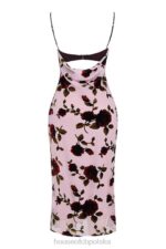 House of CB sukienka midi lazurowy róż w stylu eleganckim - Image 10