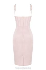 House of CB Sukienka midi z gorsetem w pudrowym różu Alma 4PND546 elegancka odzież dla kobiet - Image 10