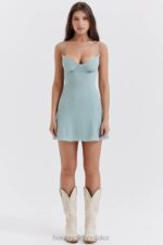House of CB Sukienka mini Christiana jadeitowa stylowa moda letnia - Image 7