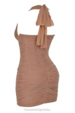 House of CB Sukienka mini laetitia orzechowa elegancja na każdą okazję - Image 3