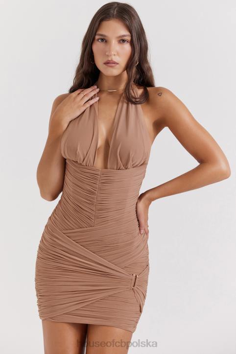 House of CB Sukienka mini laetitia orzechowa elegancja na każdą okazję - Image 7