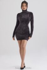 House of CB Sukienka mini Taya grafitowa szenilowa stylowa moda - Image 8
