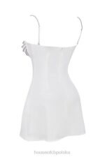 House of CB Sukienka mini z kryształkami w odcieniu kości słoniowej modna elegancja - Image 8