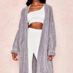 House of CB Szary Celine Kardigan Luźny Stylowy i Modny