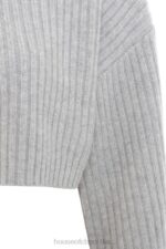 House of CB Szary Prążkowany Oversize Sweter Shana Modny Styl - Image 6