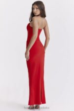 House of CB Tamara wiśniowa gorsetowa sukienka strapless modna elegancka 4PND230 - Image 18