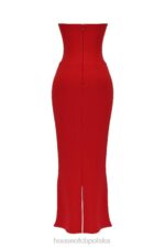 House of CB Tamara wiśniowa gorsetowa sukienka strapless modna elegancka 4PND230 - Image 10