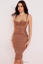 House of CB Toffi Midi Sukienka Gorsetowa Elegancka Moda - Image 14