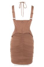 House of CB Toffi Midi Sukienka Gorsetowa Elegancka Moda - Image 8