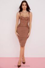 House of CB Toffi Midi Sukienka Gorsetowa Elegancka Moda - Image 9