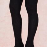 House of CB Urokliwe czarne siateczkowe buty za udo z monogramem