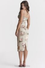 House of CB Venus vintage sukienka midi w kwiaty w kolorze pastelowym - Image 17