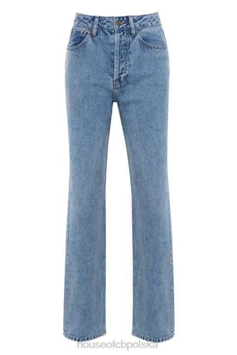 House of CB Vintage Jeansy Yara Wysoki Stan Niebieskie Must Have - Image 13