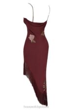 House of CB Wina Eloisa Midi Sukienka z Haftem Elegancja - Image 5