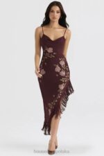 House of CB Wina Eloisa Midi Sukienka z Haftem Elegancja - Image 8