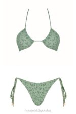 House of CB Zielone bikini odwrócony trójkąt lira stylowy modny - Image 3