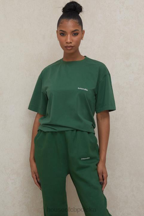 House of CB Zielony Oversize T-shirt Quinn z Bawełny Modny Styl - Image 1