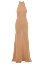 House of CB Złota Sukienka Maxi Selia Dzianina Trendy Elegancka - Image 8