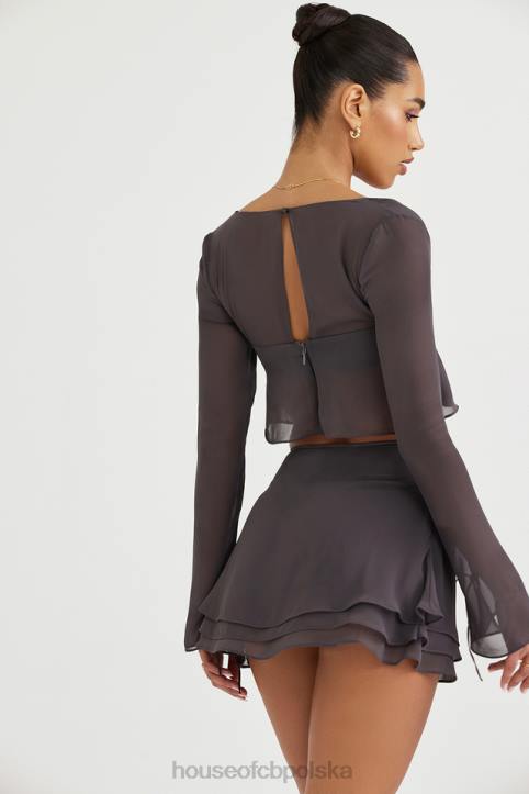 House of CB Zwiewna Mini Spódnica Clarice Shadow Trendy Modne Odzież - Image 14