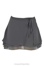 House of CB Zwiewna Mini Spódnica Clarice Shadow Trendy Modne Odzież - Image 5