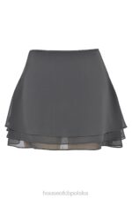 House of CB Zwiewna Mini Spódnica Clarice Shadow Trendy Modne Odzież - Image 7