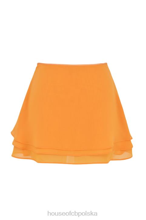 House of CB Zwiewna spódnica mini Clarice Mandarynka modna odzież na każdą okazję - Image 10