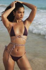 Naxos Prune Dwustronna Góra Bikini Wiązana na Szyi Modna Odzież - Image 3