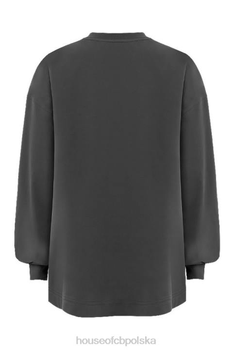 Strata Czarny top z długim rękawem modna odzież na każdą okazję - Image 6