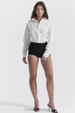 Tahni Czarne Spodenki z Wysokim Stanem Stylowe i Eleganckie - Image 8