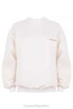 Tommy Biała Oversize Bluza z Okrągłym Dekoltem Modna Odzież - Image 5