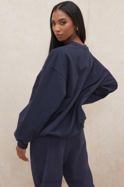 Tommy Granatowa Oversize Bluza z Okrągłym Dekoltem Modny Styl - Image 12
