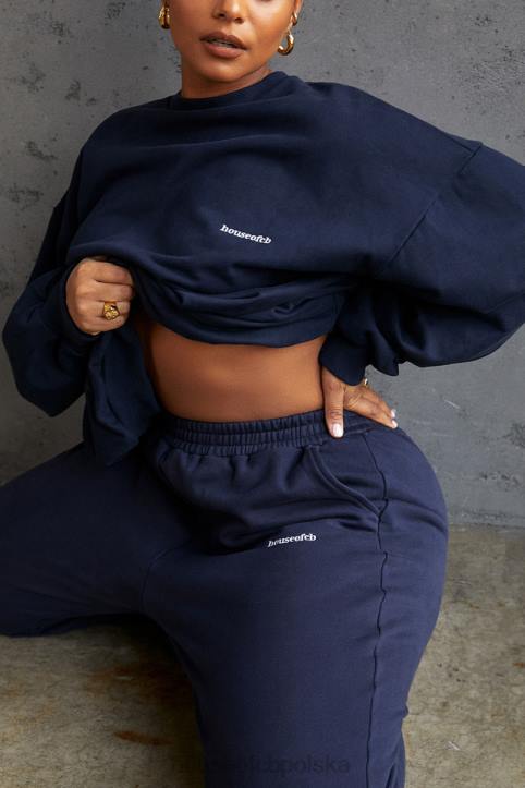 Tommy Granatowa Oversize Bluza z Okrągłym Dekoltem Modny Styl - Image 13