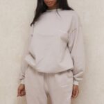 Tommy Stone Oversize Bluza Niebieska z Okrągłym Dekoltem