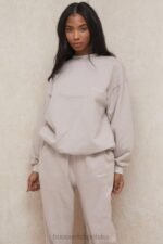 Tommy Stone Oversize Bluza Niebieska z Okrągłym Dekoltem