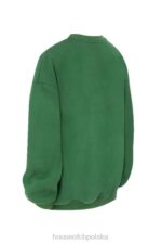 Tommy Zielona Bluza Oversize z Okrągłym Dekoltem Modna Odzież - Image 8