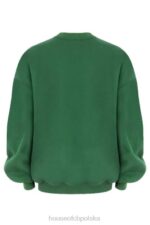 Tommy Zielona Bluza Oversize z Okrągłym Dekoltem Modna Odzież - Image 9