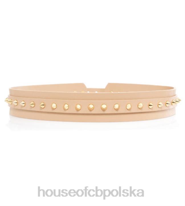 House of CB Brązowy pasek z ćwiekami Moneymaker Stylowy Dodatek