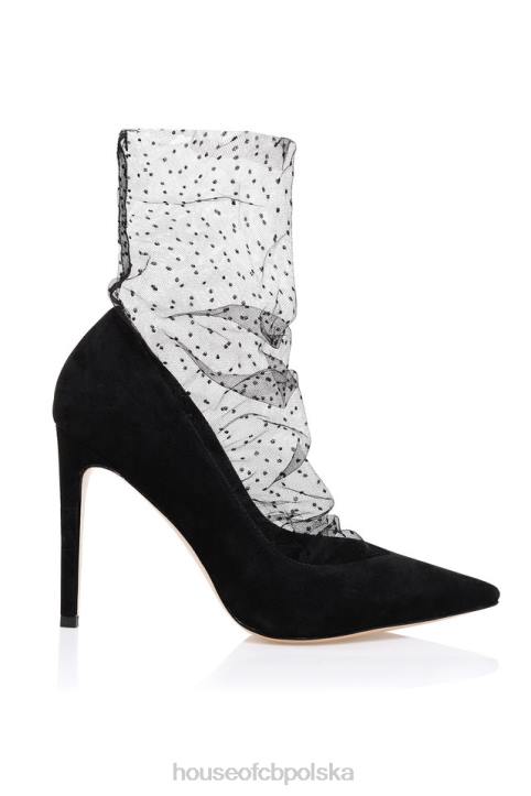 House of CB Czarne Tiulowe Skarpetki Vamos Modne i Stylowe