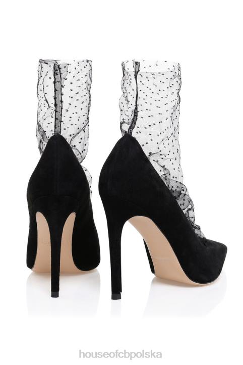 House of CB Czarne Tiulowe Skarpetki Vamos Modne i Stylowe
