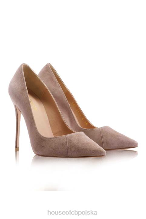 House of CB Mokka Zamszowe Szpilki 4 cale Eleganckie Buty
