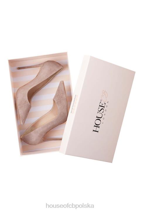 House of CB Mokka Zamszowe Szpilki 4 cale Eleganckie Buty