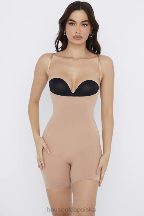 House of CB Modelujące Body do Połowy Uda Cafe au Lait Modna Odzież